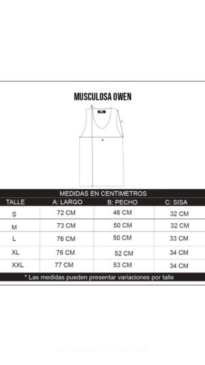 Musculosa Owen - Negra - - Image 4
