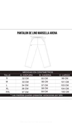 Pantalón de lino Marsella -Arena- - Image 4